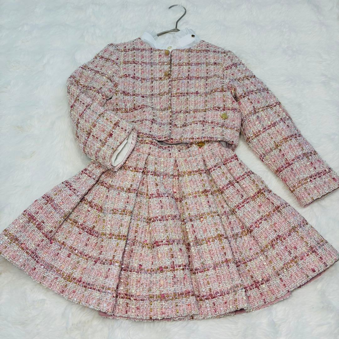 ケイトスペード フォーマル 入学式120 ３点セットアップ 卒園式　ツイード