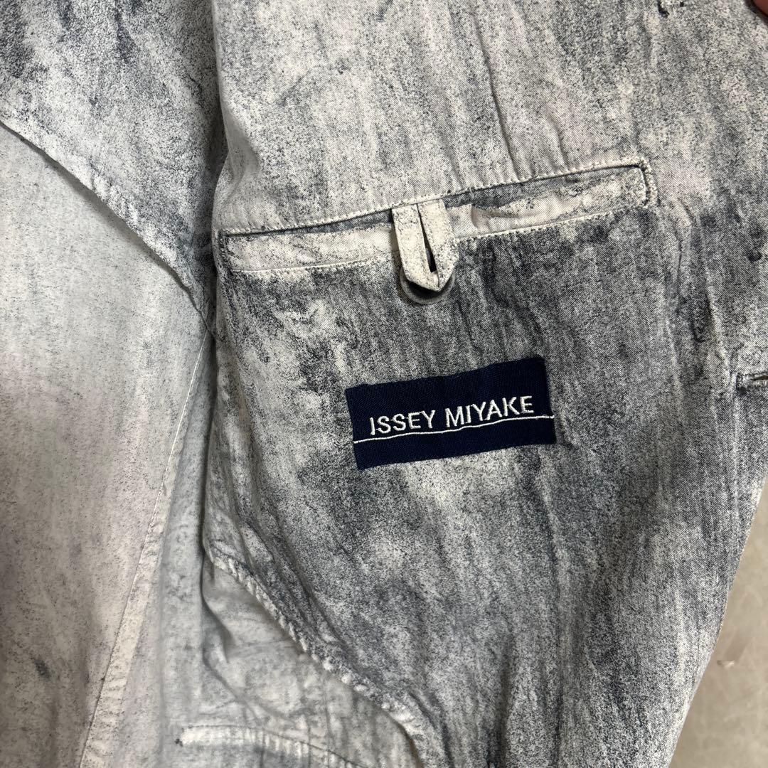 チ*ー様 Issey Miyake ノーカラージャケット グレー系 テクスチャー