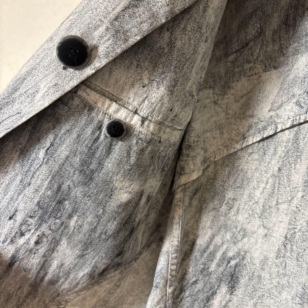 チ*ー様 Issey Miyake ノーカラージャケット グレー系 テクスチャー