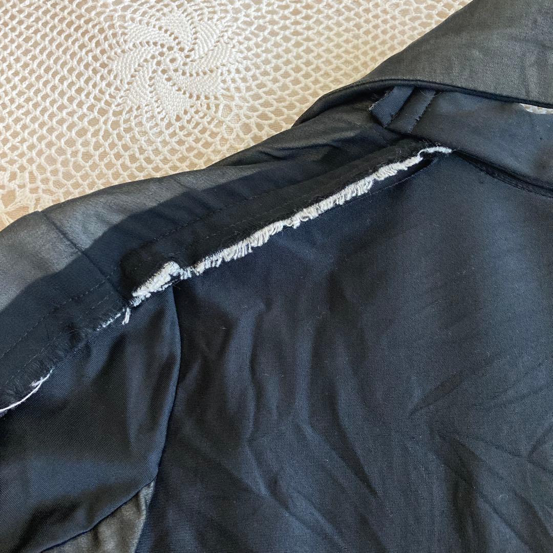 コムデギャルソン ブラック 切替 シースルー テーラードジャケット M