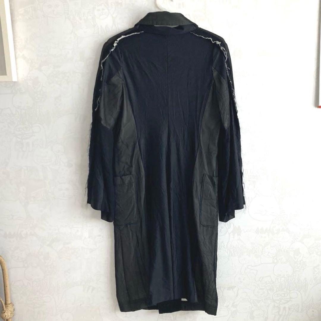 コムデギャルソン ブラック 切替 シースルー テーラードジャケット M