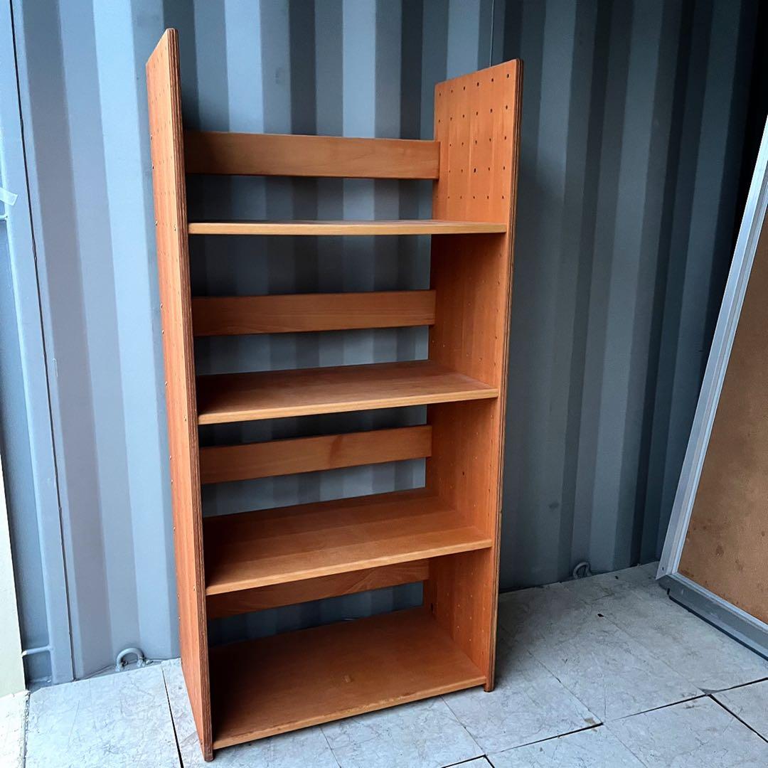 取付無料！フォルミオ 子ども家具 北欧風天然木ナチュラル四段シェルフ 本棚✨