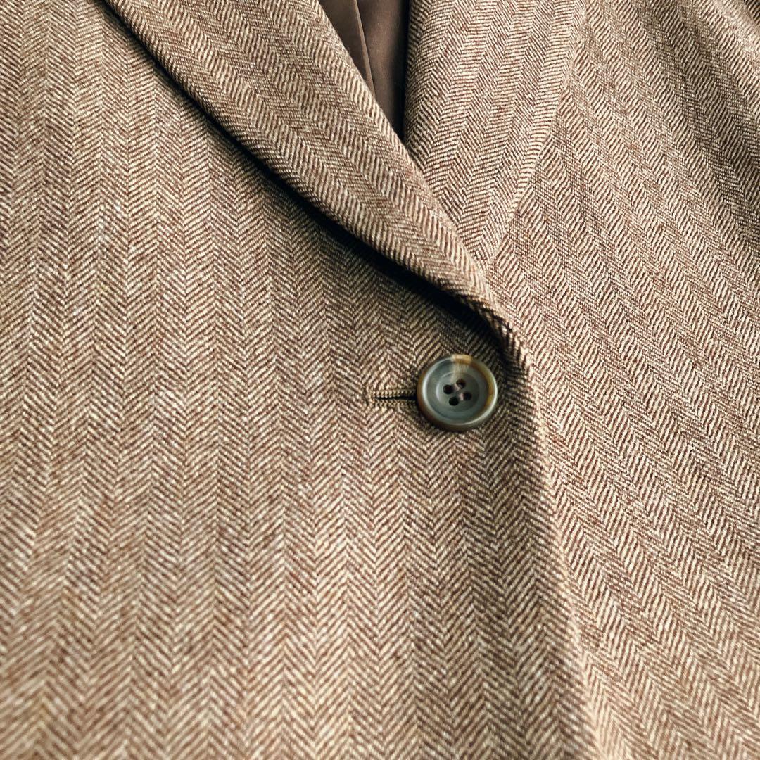 【美品】ブルックスブラザーズ★ヘリンボーン ウール スカートスーツ Aライン