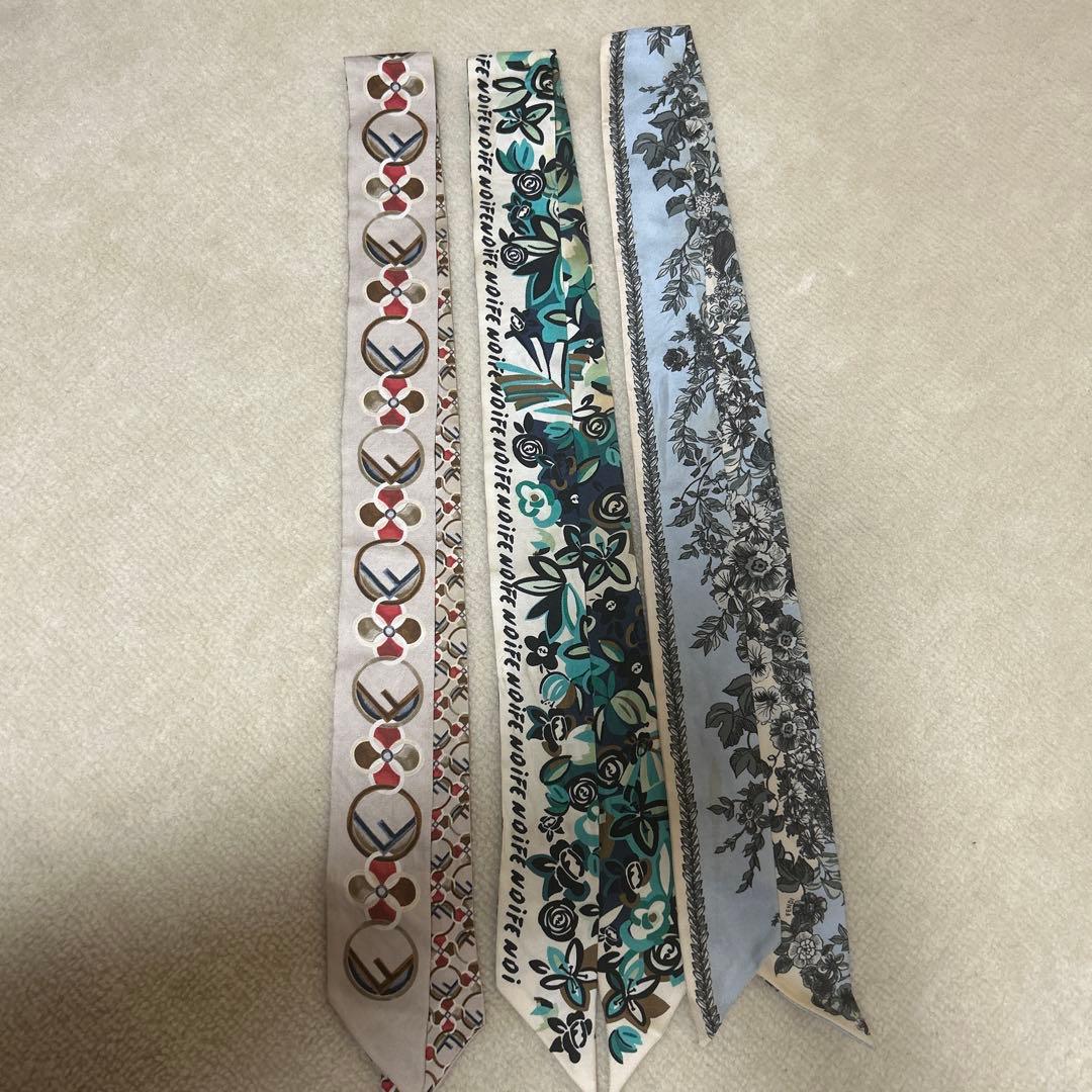 【FENDI】フェンディ　シルク　ラッピー　3本セット