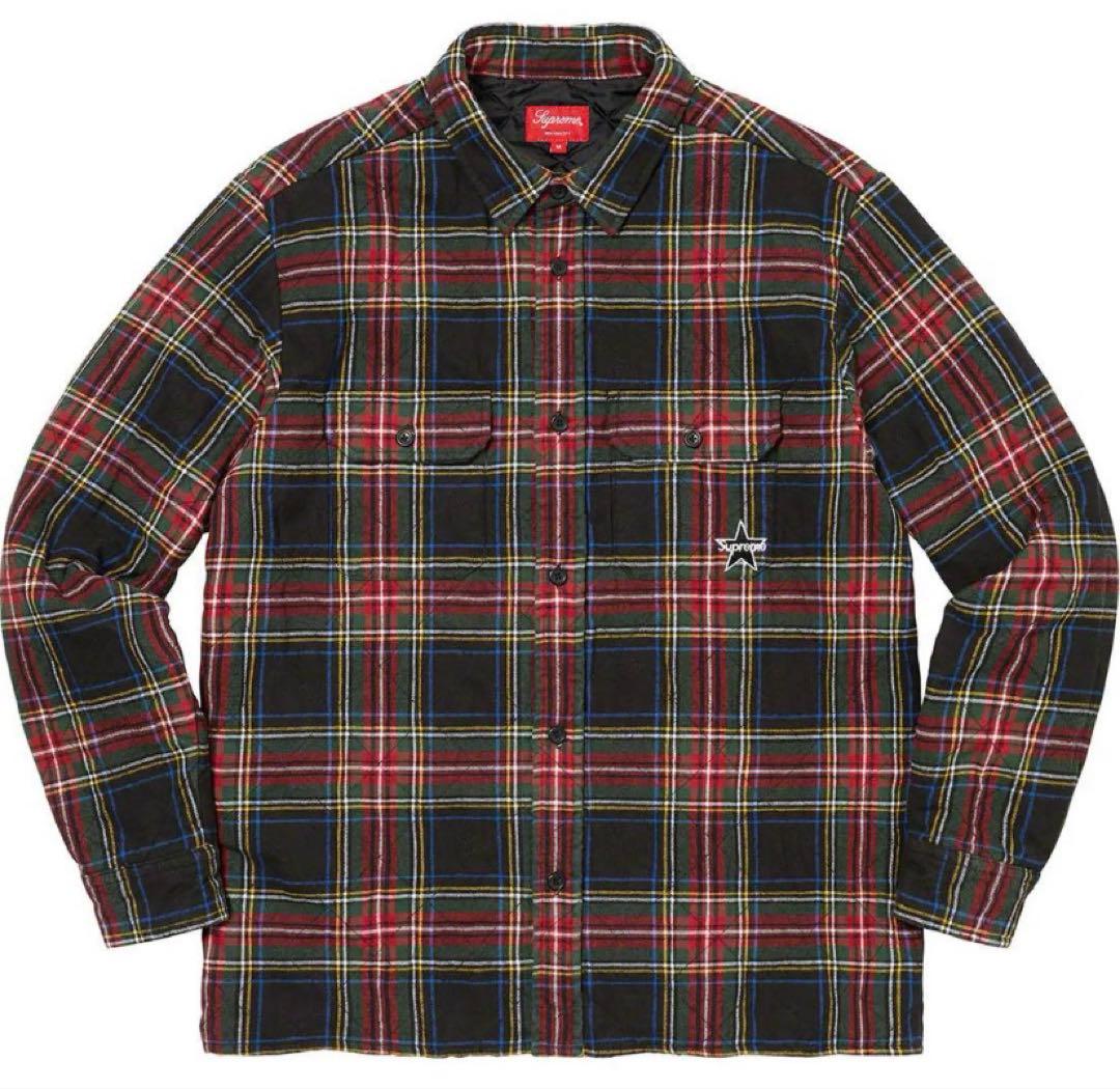 シュプリーム キルティング フランネル シャツ