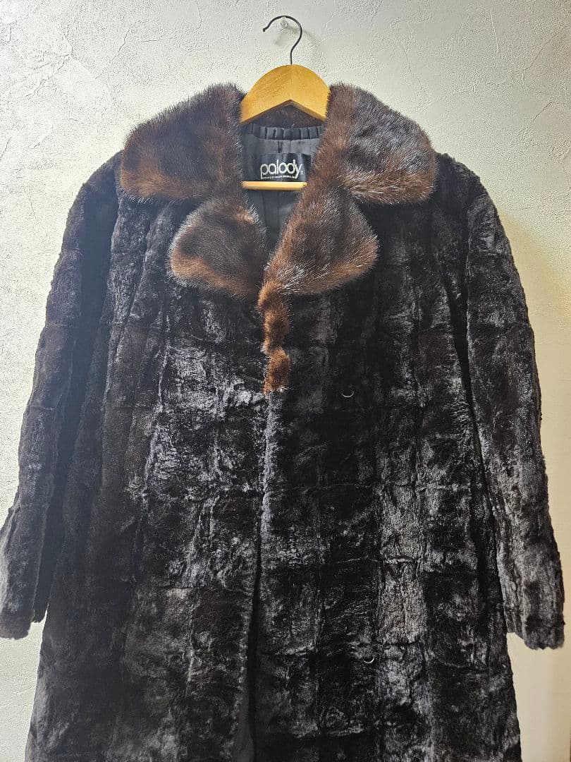 訳あり…三越 Palody リアルミンクファー ロングコート 艶やかな光沢