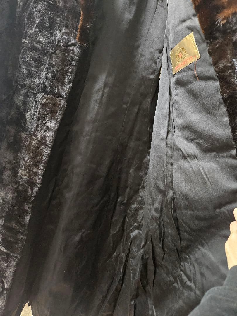 訳あり…三越 Palody リアルミンクファー ロングコート 艶やかな光沢