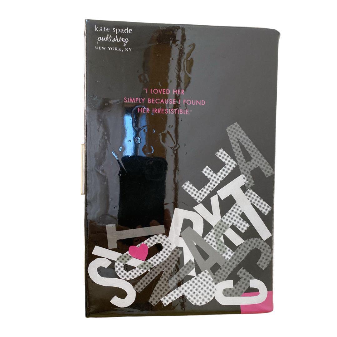 希少 美品 ケイトスペード ブック型クラッチバッグ 本 パーティー ブラック