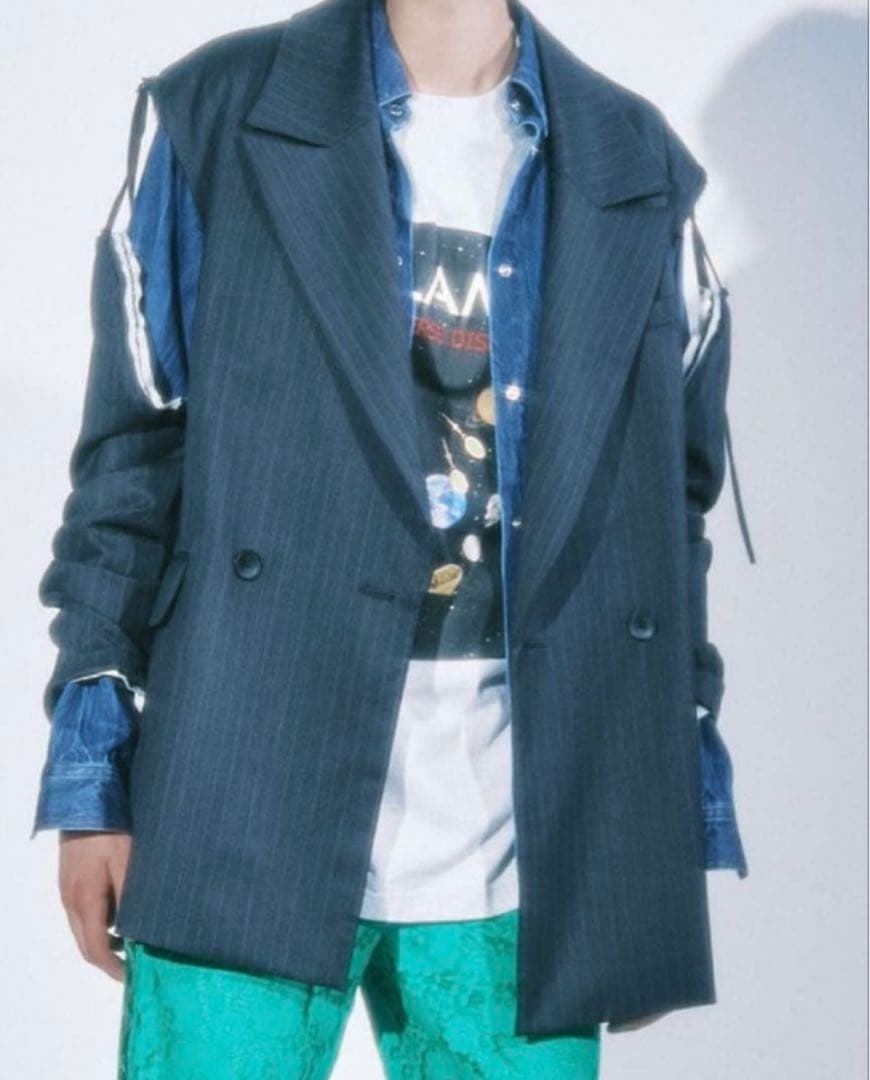 メゾンスペシャル ストライプ テーラードジャケット