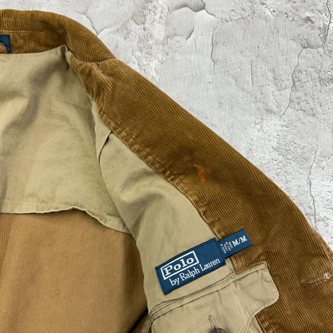 ホ*4様 ラルフローレン　エルボーパッチ　コーデュロイジャケット　古着　ライトブ