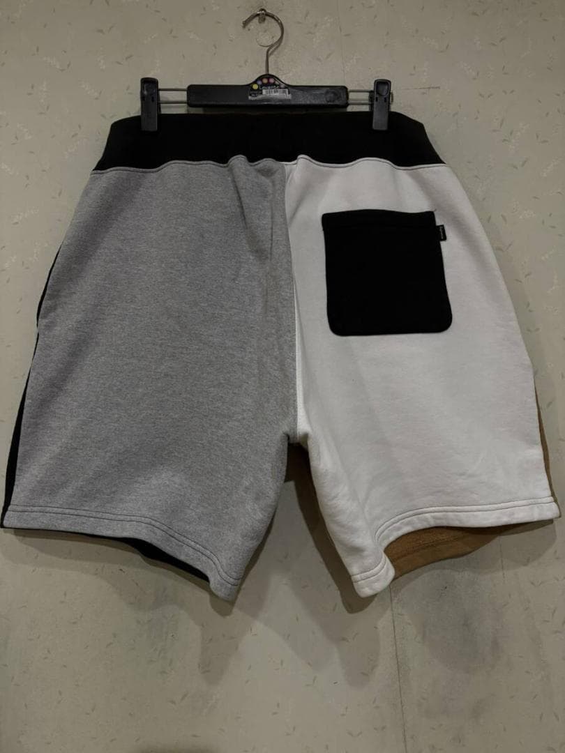 シュプリーム エスロゴカラーブロックド ショート ハーフスウェット パンツ