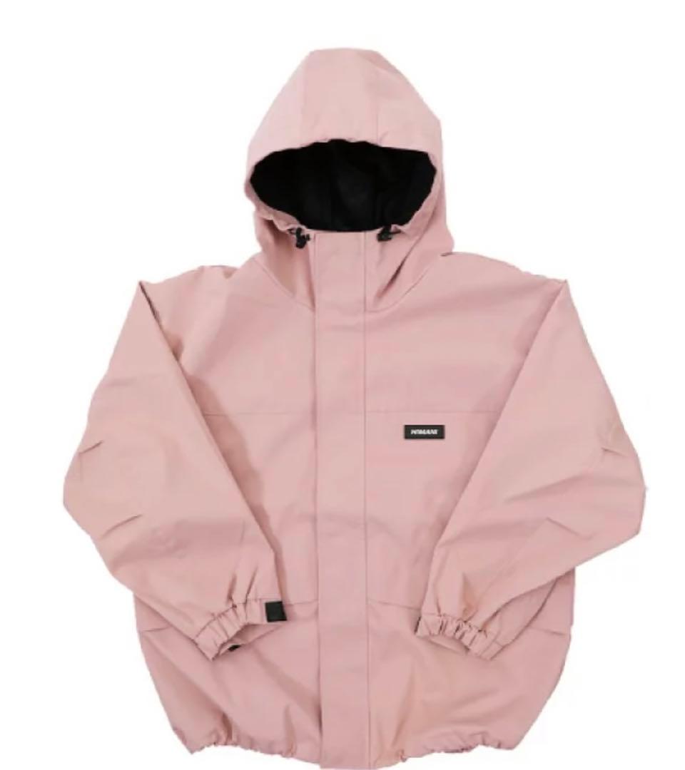 防水フード付きピンクジャケット　上下セット
