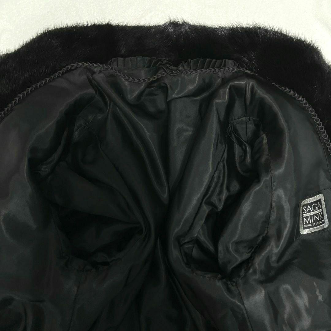 SAGA MINK コート ブラック