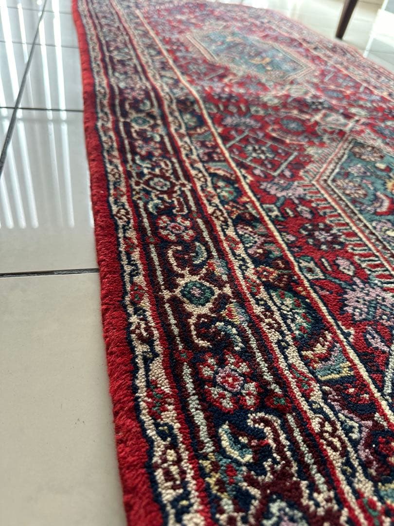 212×72 ヴィンテージラグ　手織　トライバルラグ