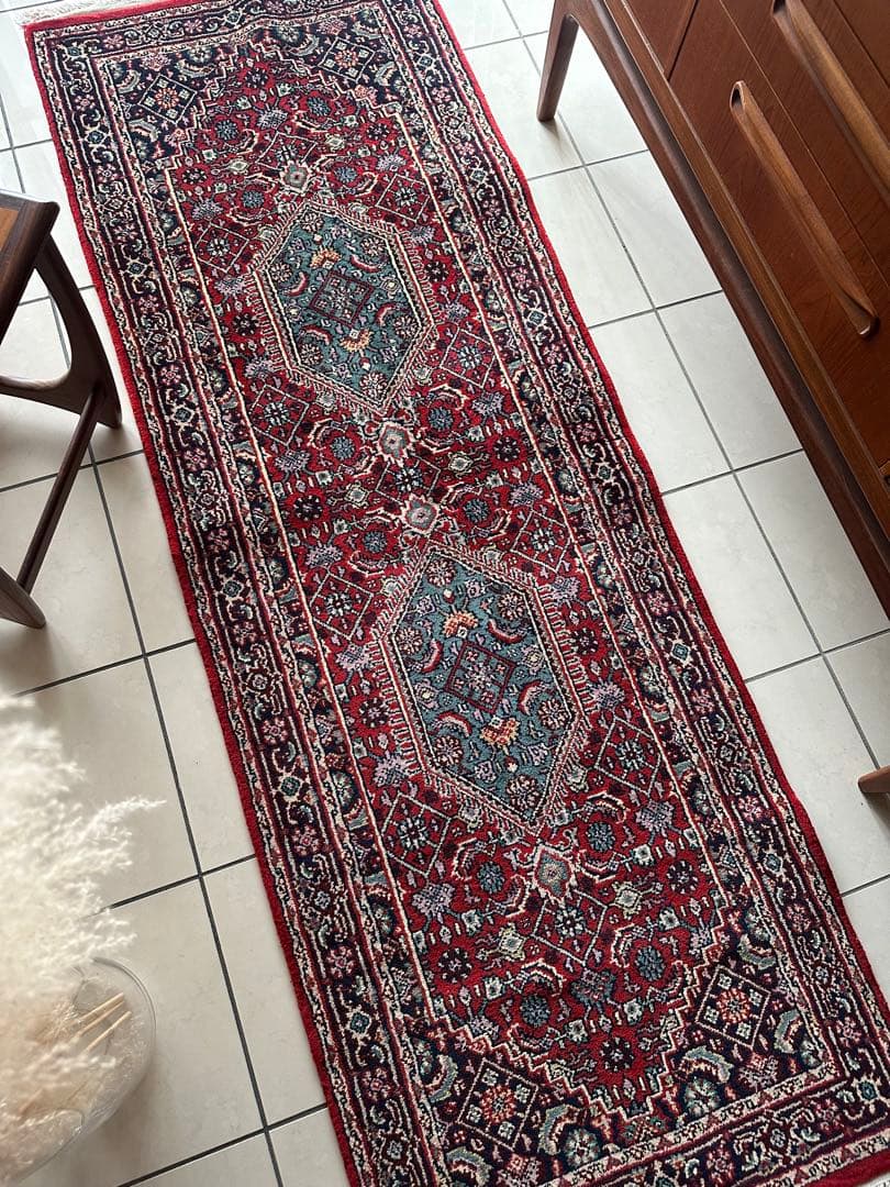 212×72 ヴィンテージラグ　手織　トライバルラグ