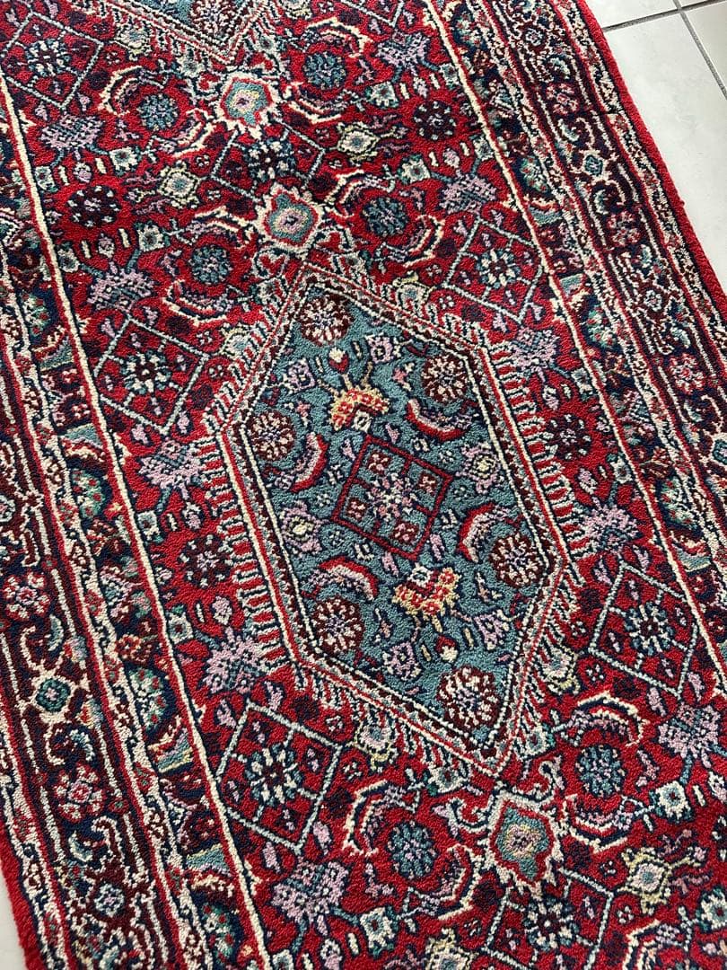 212×72 ヴィンテージラグ　手織　トライバルラグ