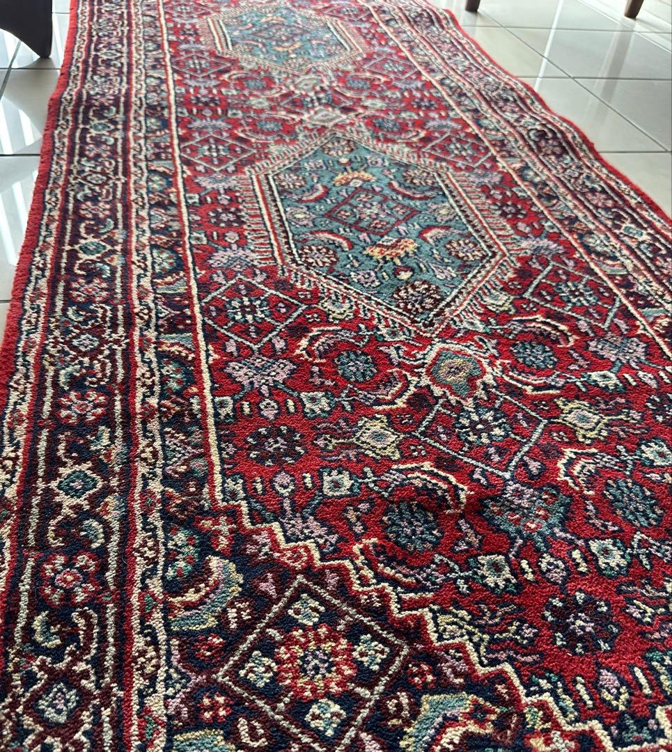 212×72 ヴィンテージラグ　手織　トライバルラグ