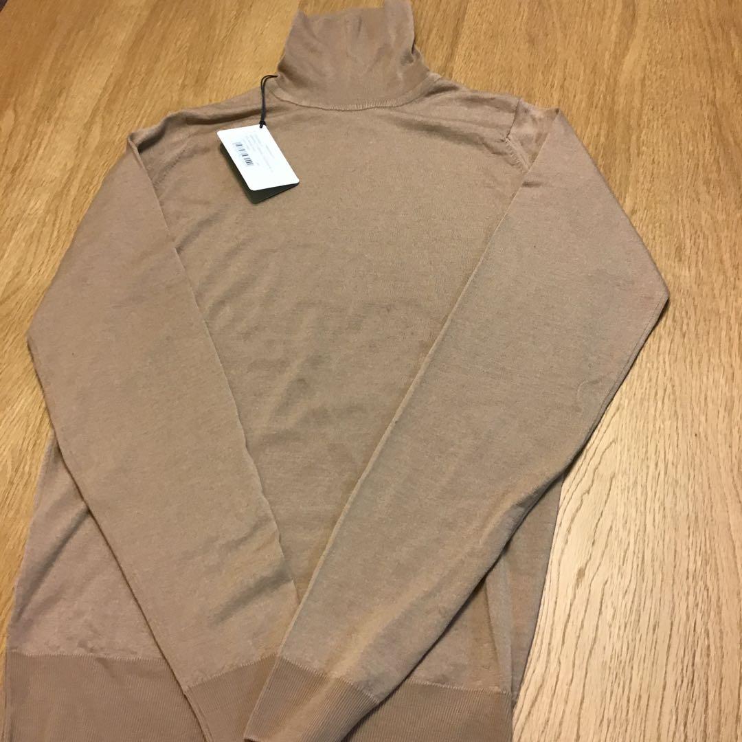 JOHN SMEDLEY ハイゲージベージュタートル　サイズS