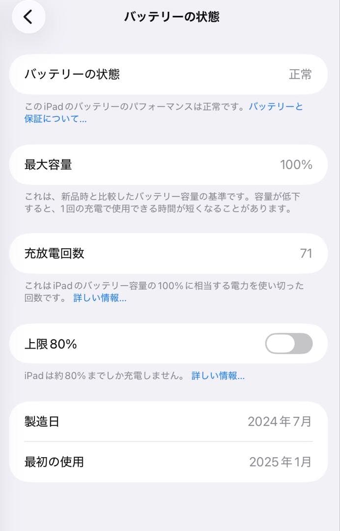 【美品/電池100%】 iPad mini 7 128GB Cellular