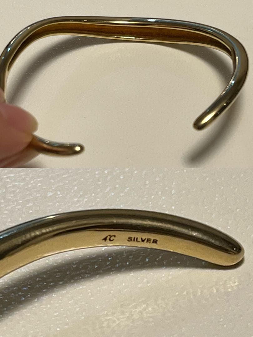 ヨンドシー【Noble of Water】シルバー バングル 18Kコーティング