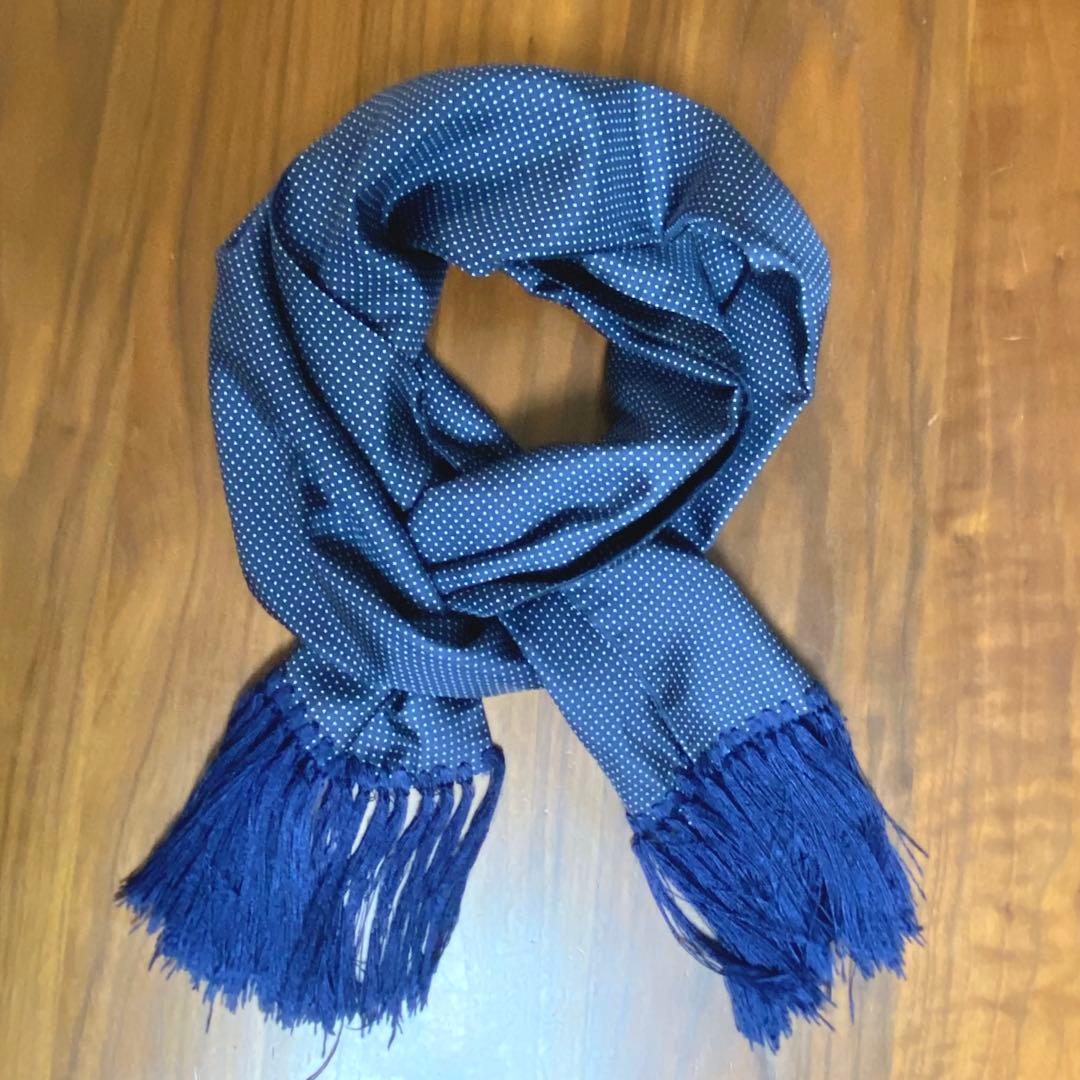【ジョリジョリーナ！】stefanobigi ネイビー ドット柄 ストール