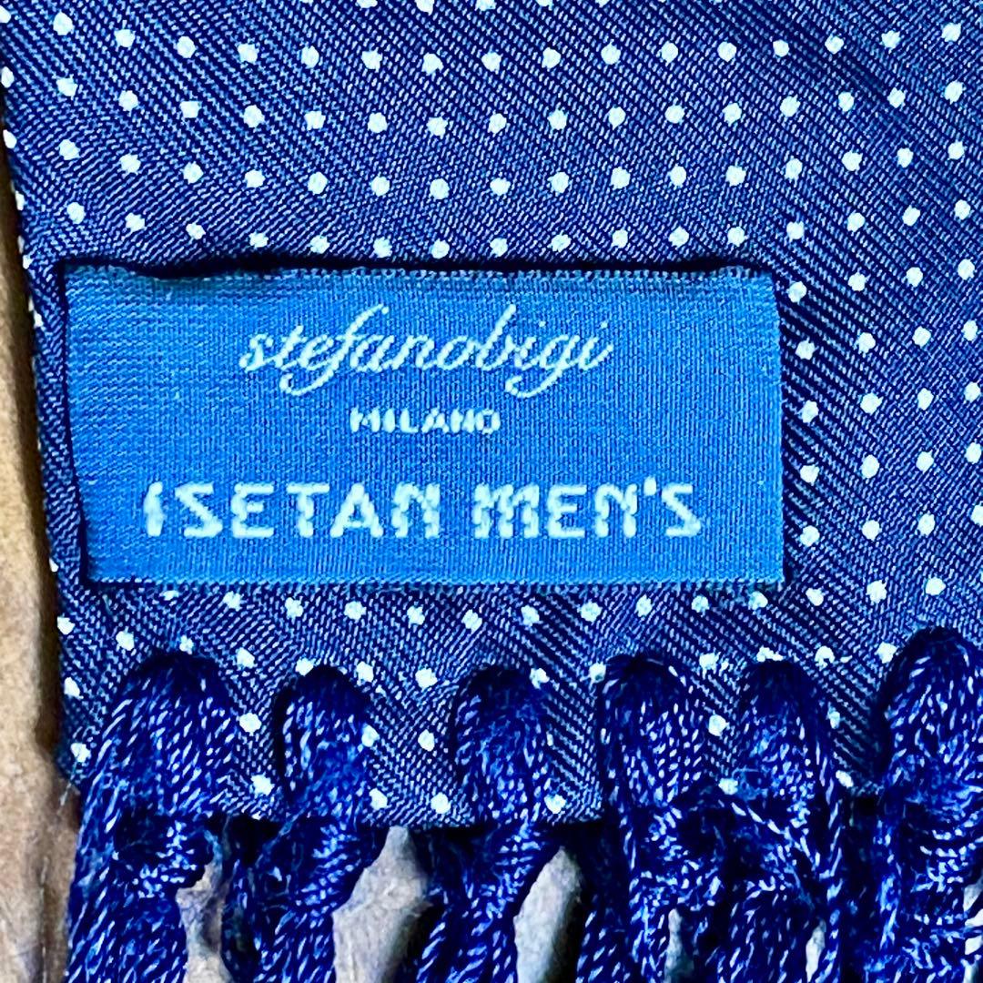 【ジョリジョリーナ！】stefanobigi ネイビー ドット柄 ストール