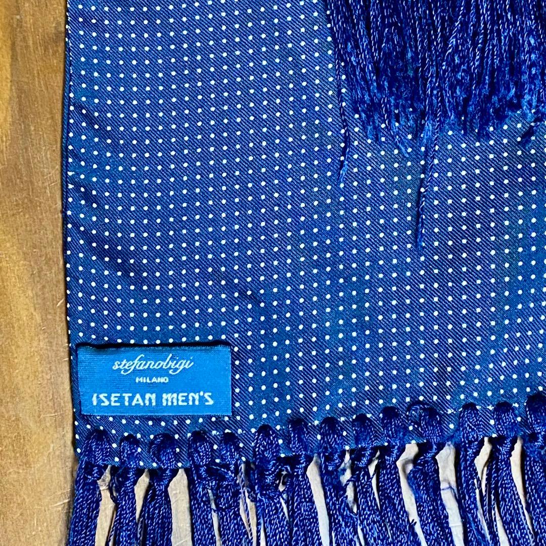 【ジョリジョリーナ！】stefanobigi ネイビー ドット柄 ストール