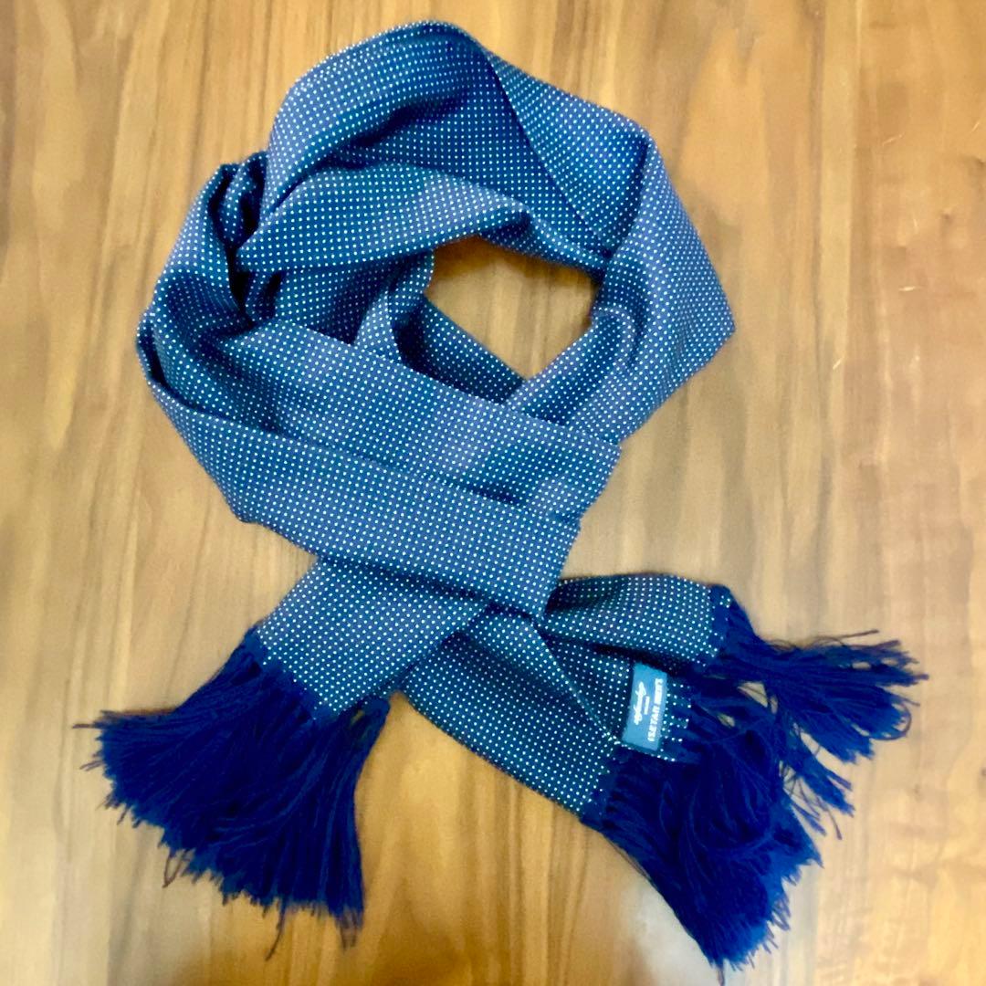 【ジョリジョリーナ！】stefanobigi ネイビー ドット柄 ストール