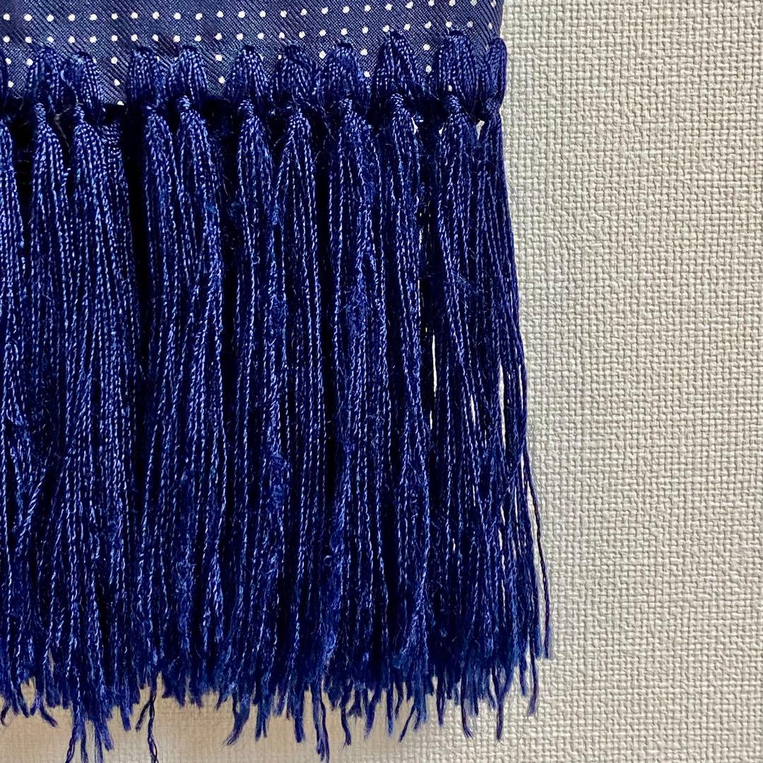 【ジョリジョリーナ！】stefanobigi ネイビー ドット柄 ストール