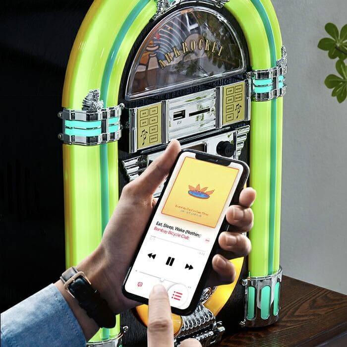 ジュークボックス/ミニ テーブルトップ CDプレーヤー/Bluetooth