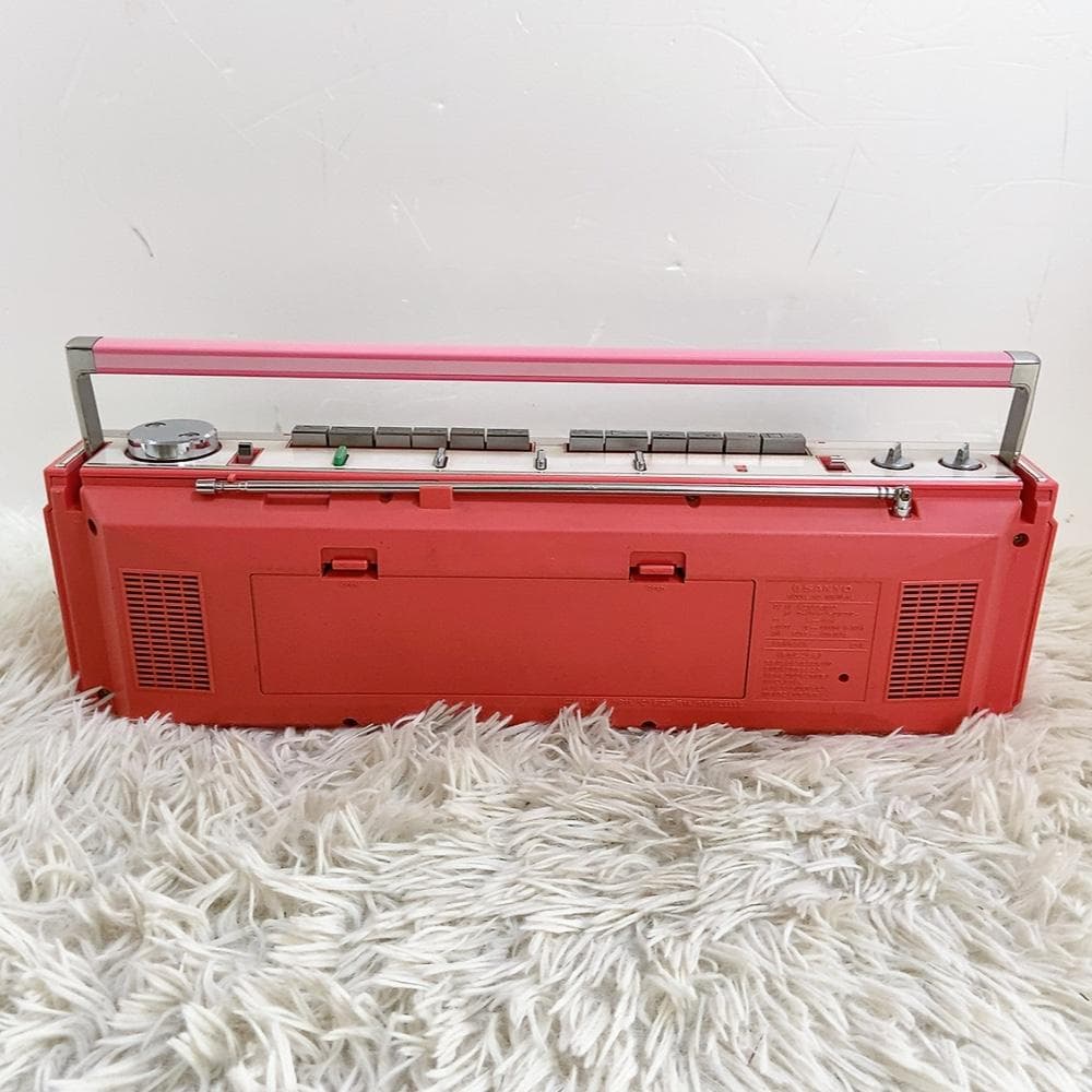 希少なピンク! SANYO MR-WU4L 当時物 ダブルラジカセ 昭和レトロ