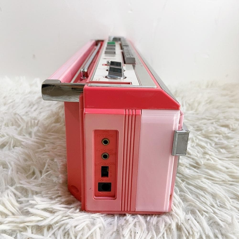 希少なピンク! SANYO MR-WU4L 当時物 ダブルラジカセ 昭和レトロ