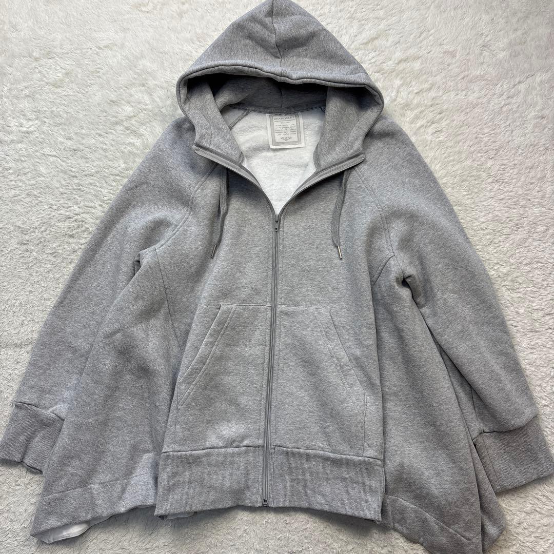 BEARDSLEY ビアズリー Aラインフレアパーカー　ジップアップ　裏起毛