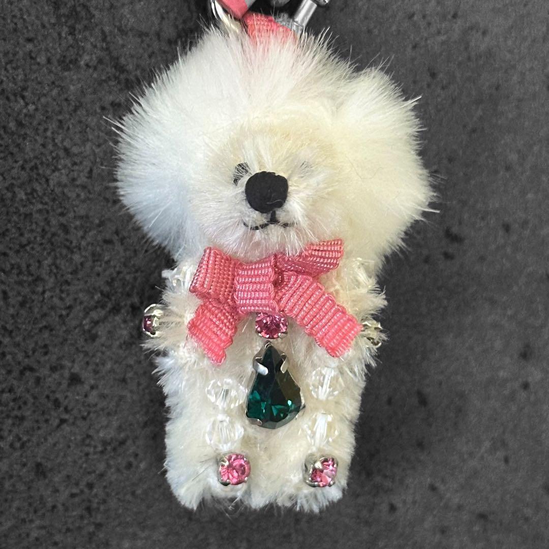 アクセサリー PRADA Mohair&Fur Bear Crystal Charm
