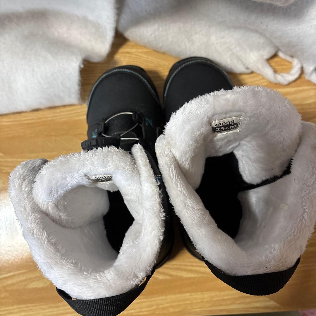 【SPOON】KID ダイヤル式スノーボードブーツ　ブラック×ブルー【25cm】