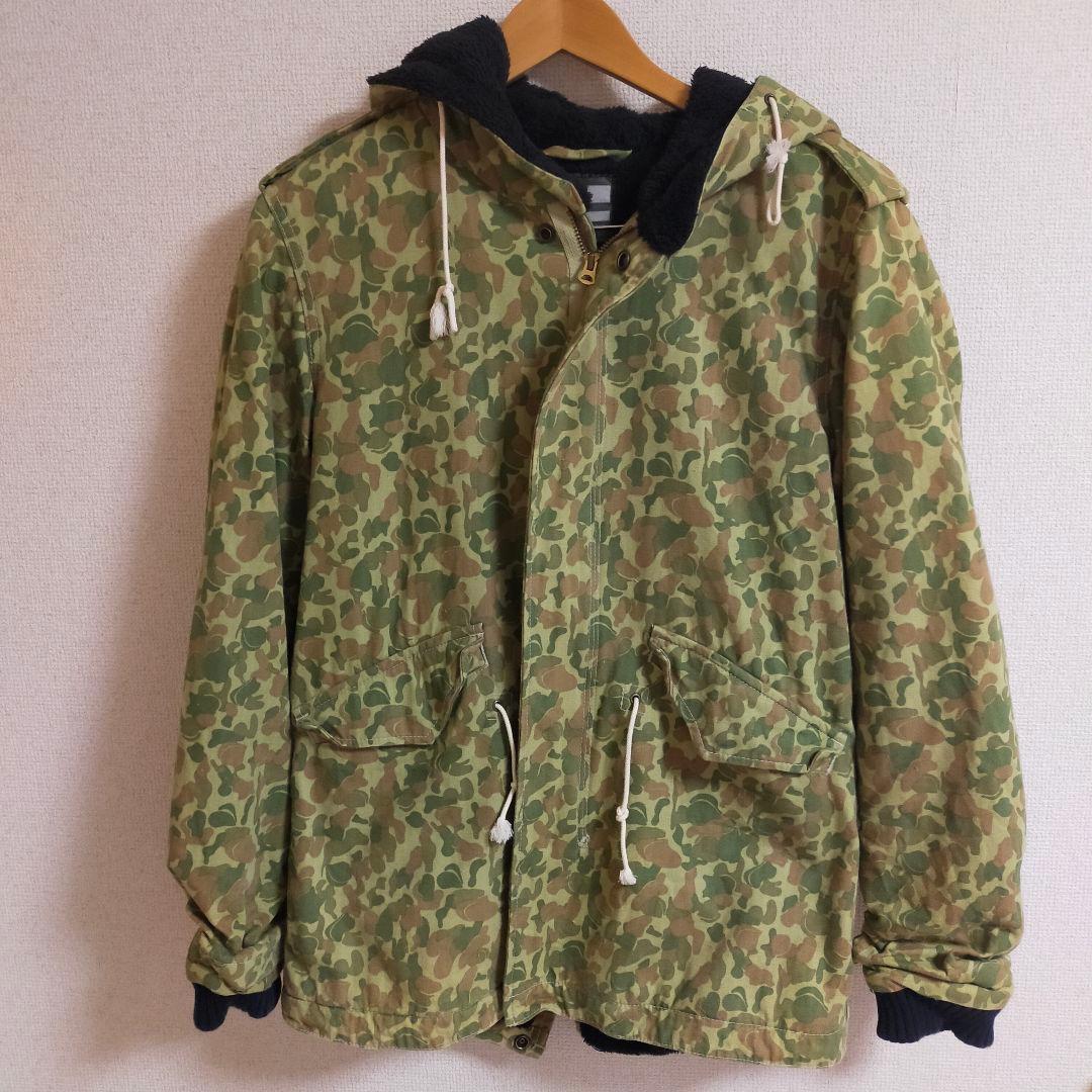 桃太郎ジーンズ 裏ボア ジャケット モッズコート 38(M) 迷彩 カモフラ柄
