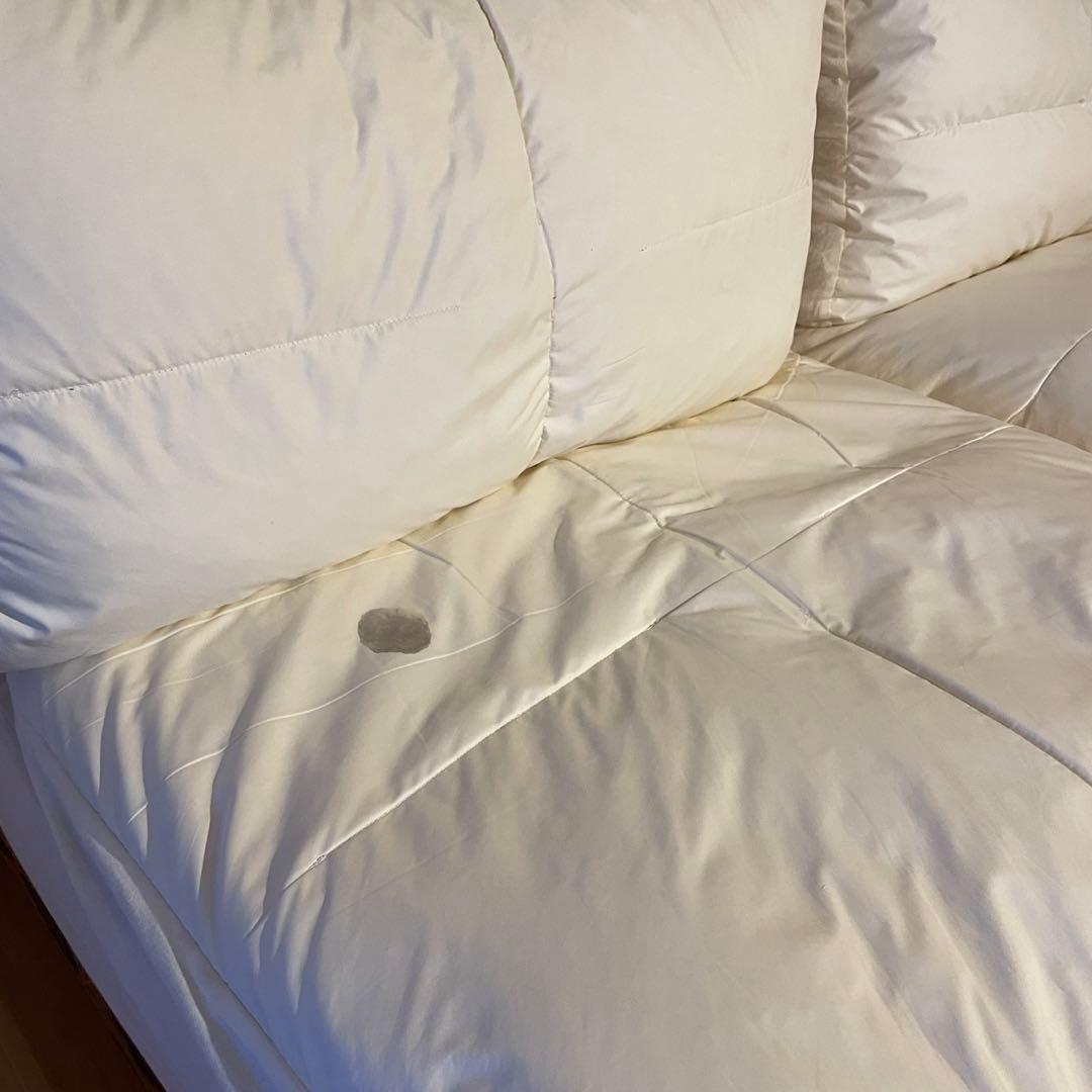 美品！モモナチュラル クラウド ソファ 2シーター コーデュロイ カーキ系