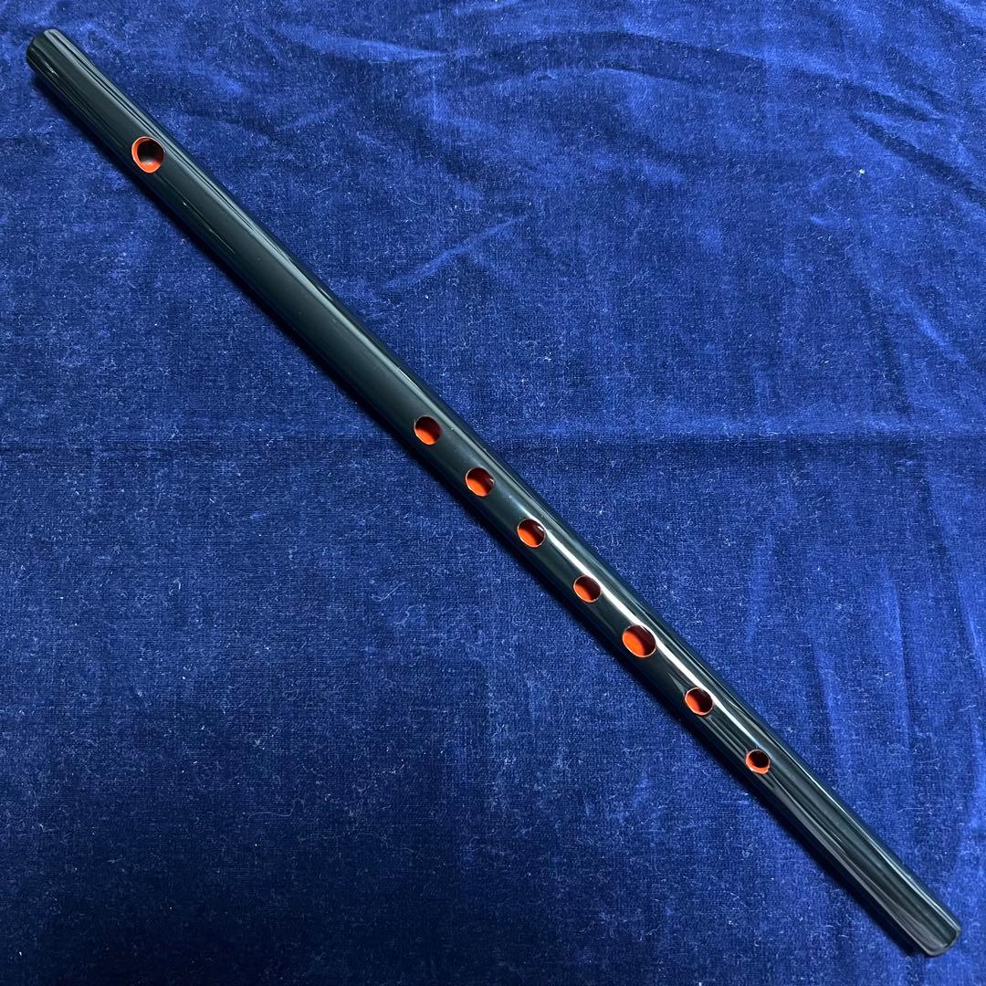 篠笛丸山 7本調子 唄用（ドレミ調）黒漆塗 専用笛袋付