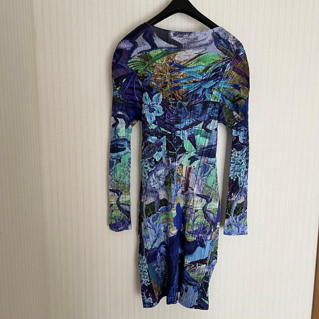 PLEATSPLEASE イッセイミヤケ チュニック　ブルー　3