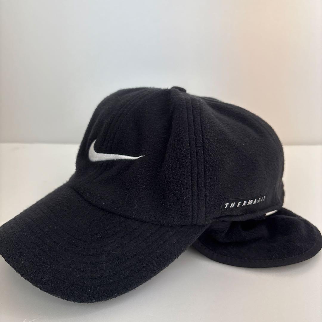 90s nike vintage フリースキャップ　耳当て　古着