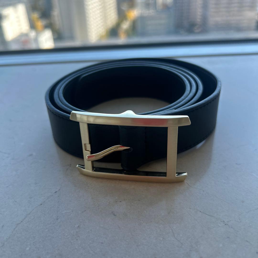 新品未使用　Lazo_N33° ロングベルト　ゴールド×ブラック
