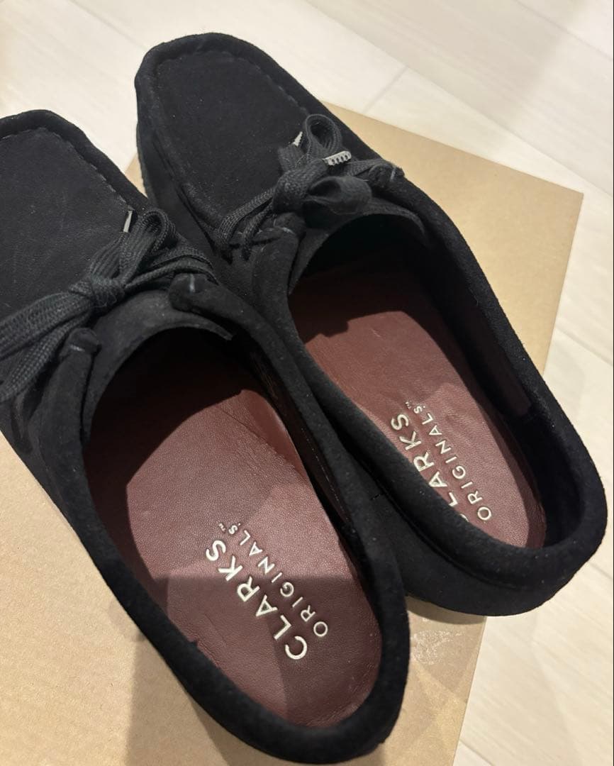 ●美品● CLARKS/クラークス　Wallabee/ワラビー　スエード　黒