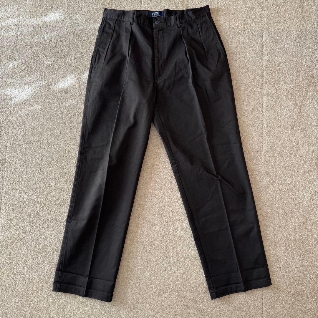 ラルフローレン ポロチノ 36×34 ダークブラウン パンツ 初期タグ