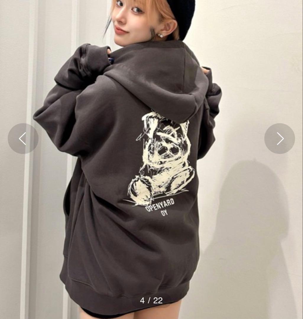 『OY/オーワイ』スケッチオードリー HD ZIPUP ダークグレー