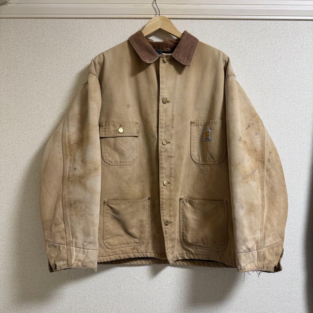 carhartt chore coat フェード ダメージ 汚れ ダック ボロ