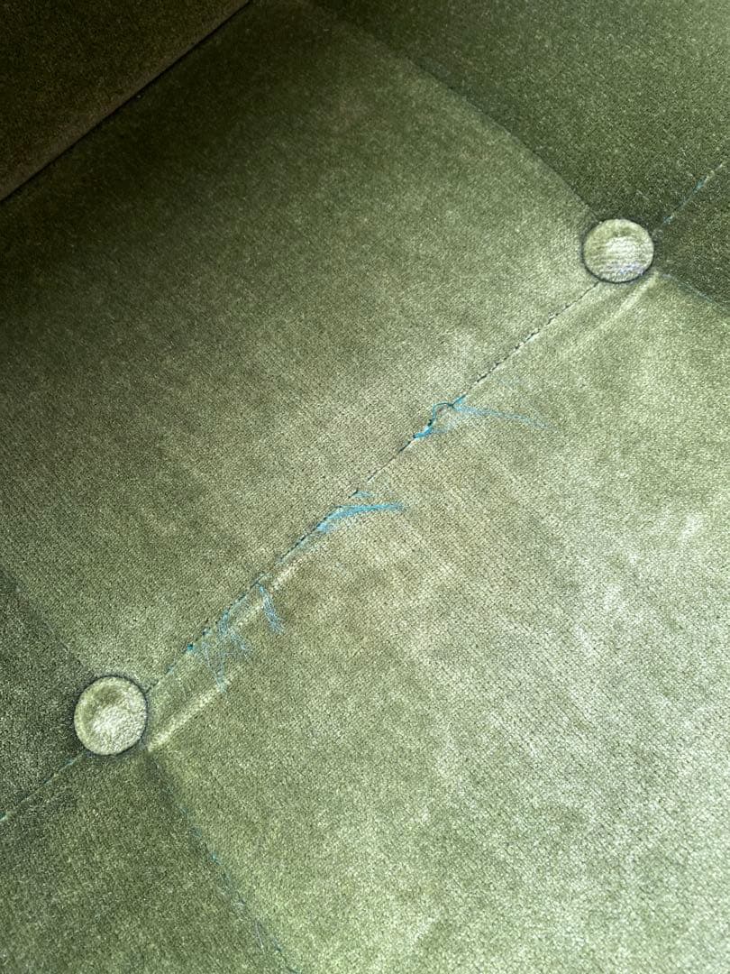 送料込みに変更　カリモク60 Kチェア 1シーター モケットグリーン