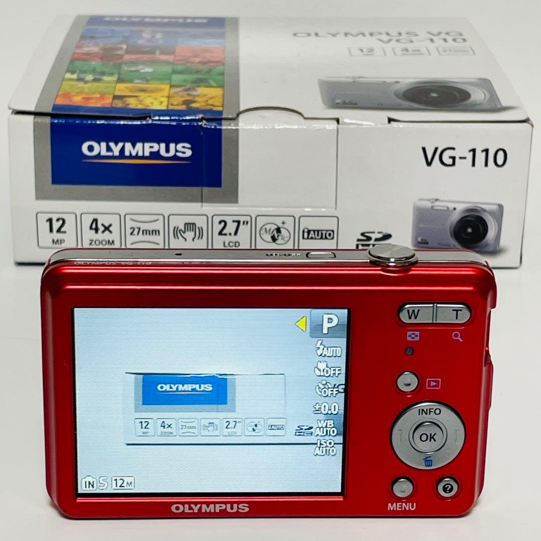 OLYMPUS オリンパス コンパクトデジタルカメラ VG-110 レッド
