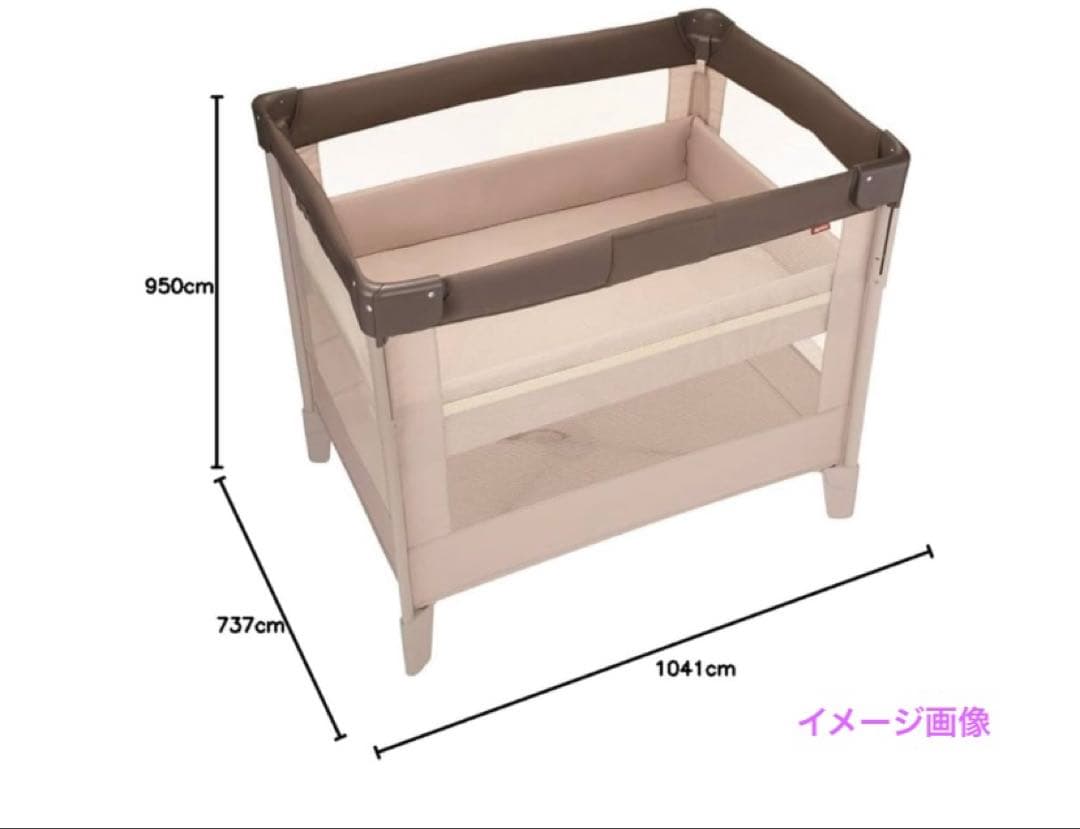 敷布団付き★Aprica折り畳みミニベビーベッド ココネルエアーココアブラウン