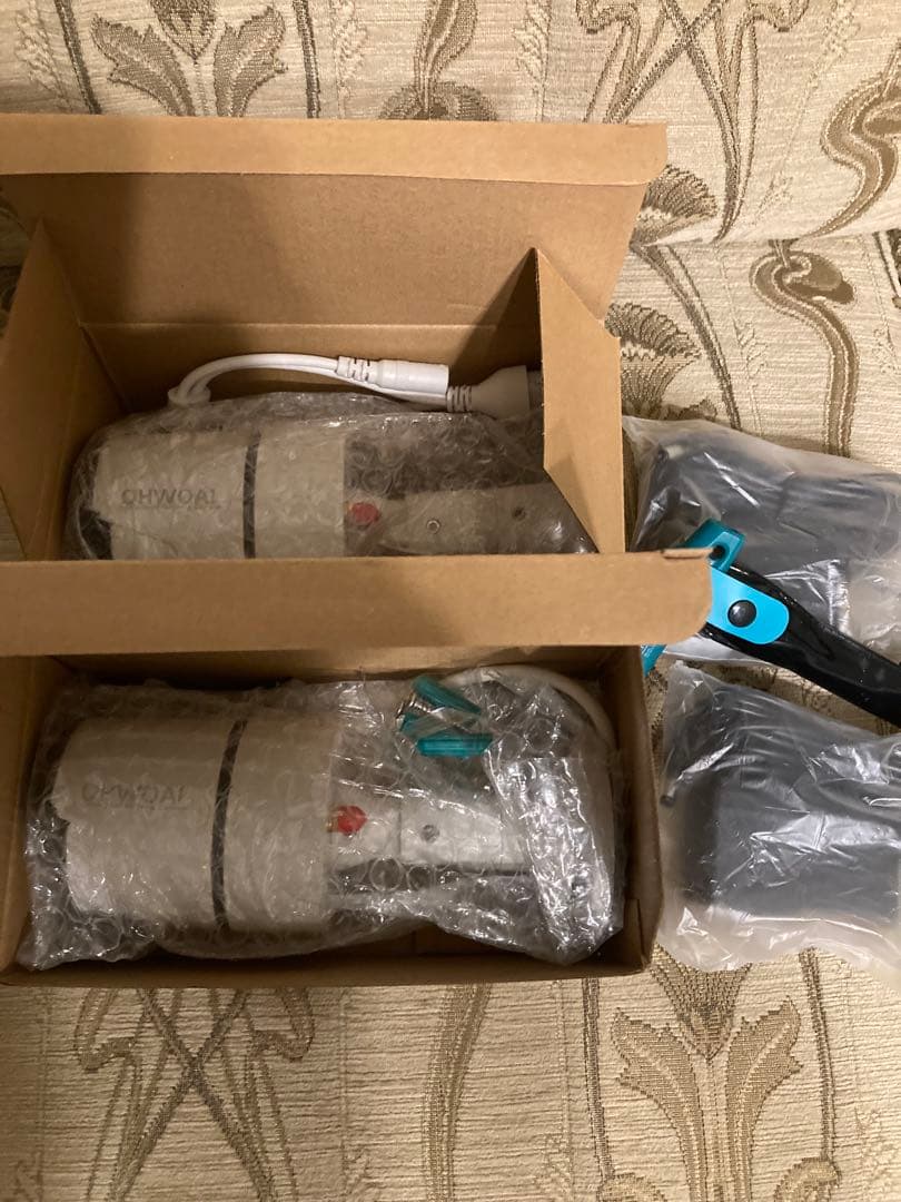 OHWOAIワイヤレス防犯カメラ500万画素2台　ダブルアンテナ　白