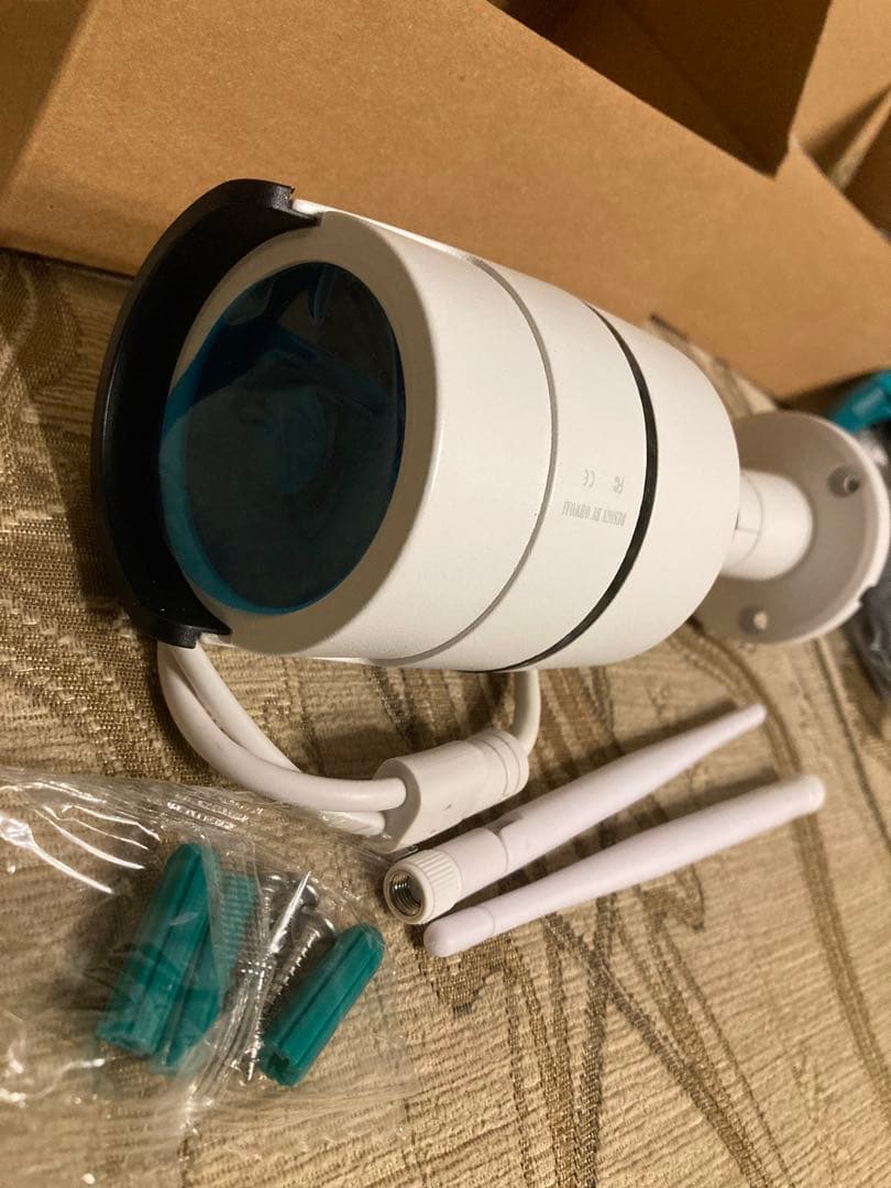 OHWOAIワイヤレス防犯カメラ500万画素2台　ダブルアンテナ　白